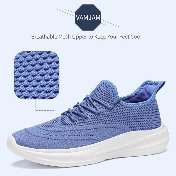 ⚡Men Blue-B Fashion Mesh Non Slip Lightweight Workout Breathable Gym Sneakers - Picture 4 of 6